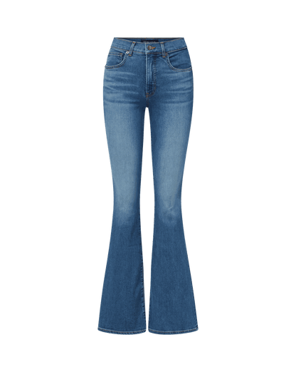 Veronica Beard | Beverly Mid-Rise Skinny-Flare Jeans in Light Blue Denim Bandit Dust Bandit Dust