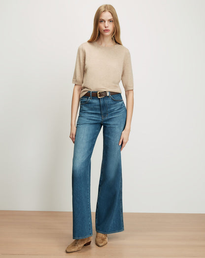 Veronica Beard | Kasey Wide-Leg Jean in Bright Blue Bright Blue