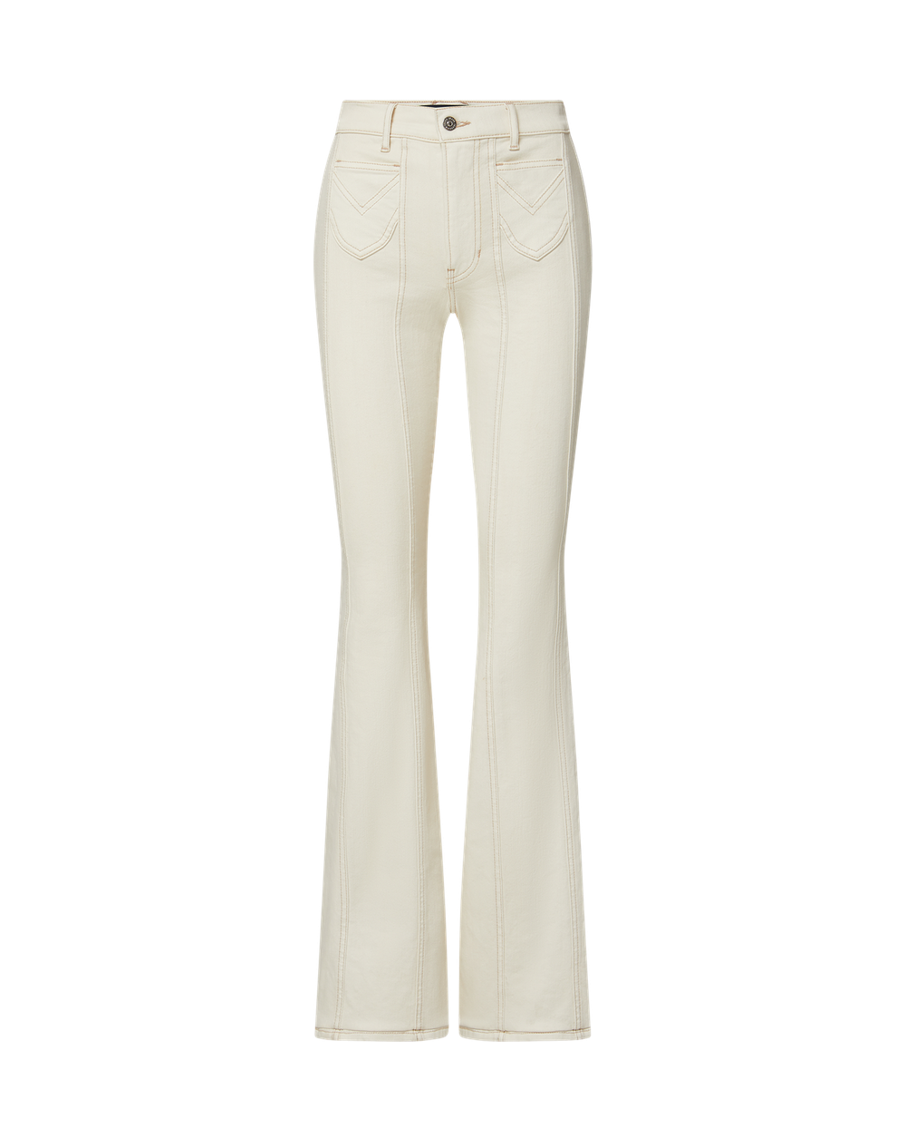 Veronica Beard | Beverly Skinny-Flare Jeans in with Ecru Ecru