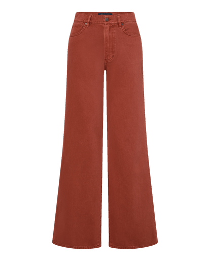 Veronica Beard | Kasey Wide-Leg Jean in Rust Rust