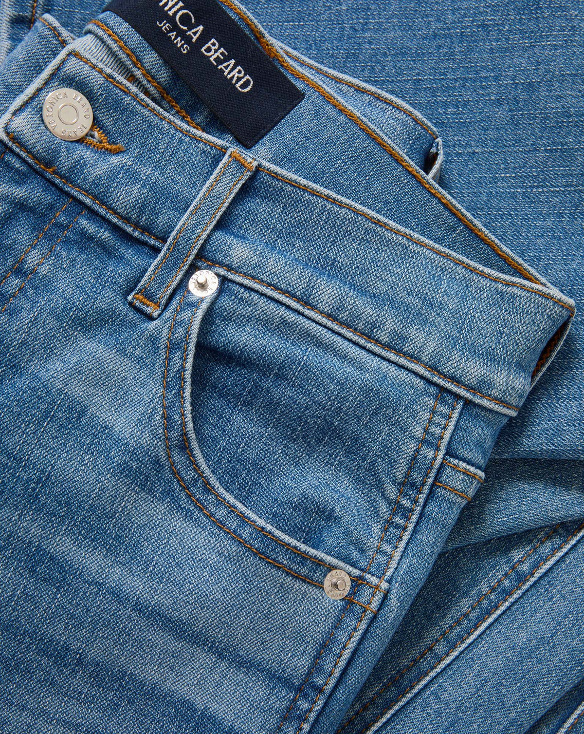 Veronica Beard | Taylor Mid-Rise Wide-Leg Jean in Globetrotter Globetrotter