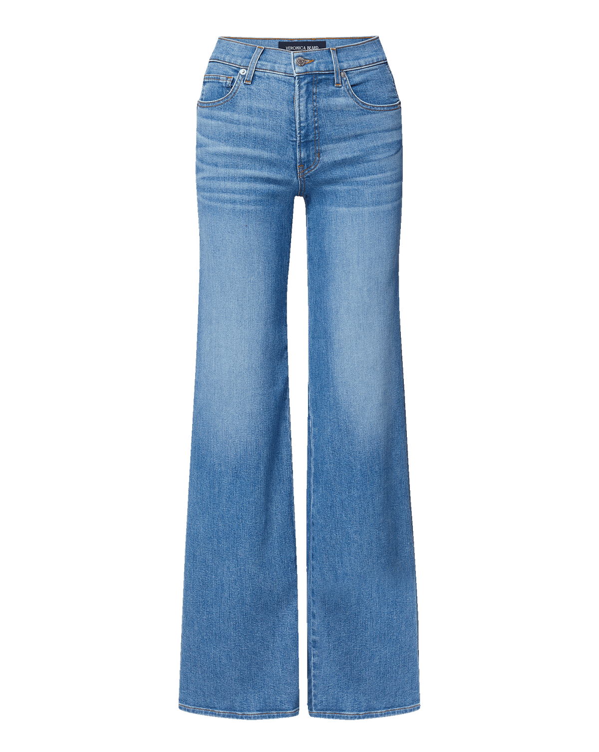 Veronica Beard | Taylor Mid-Rise Wide-Leg Jean in Globetrotter Globetrotter