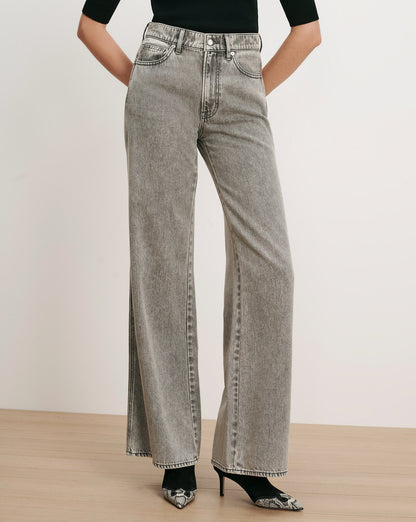 Veronica Beard | Kasey Wide-Leg Jean in Backroad Grey Backroad Grey