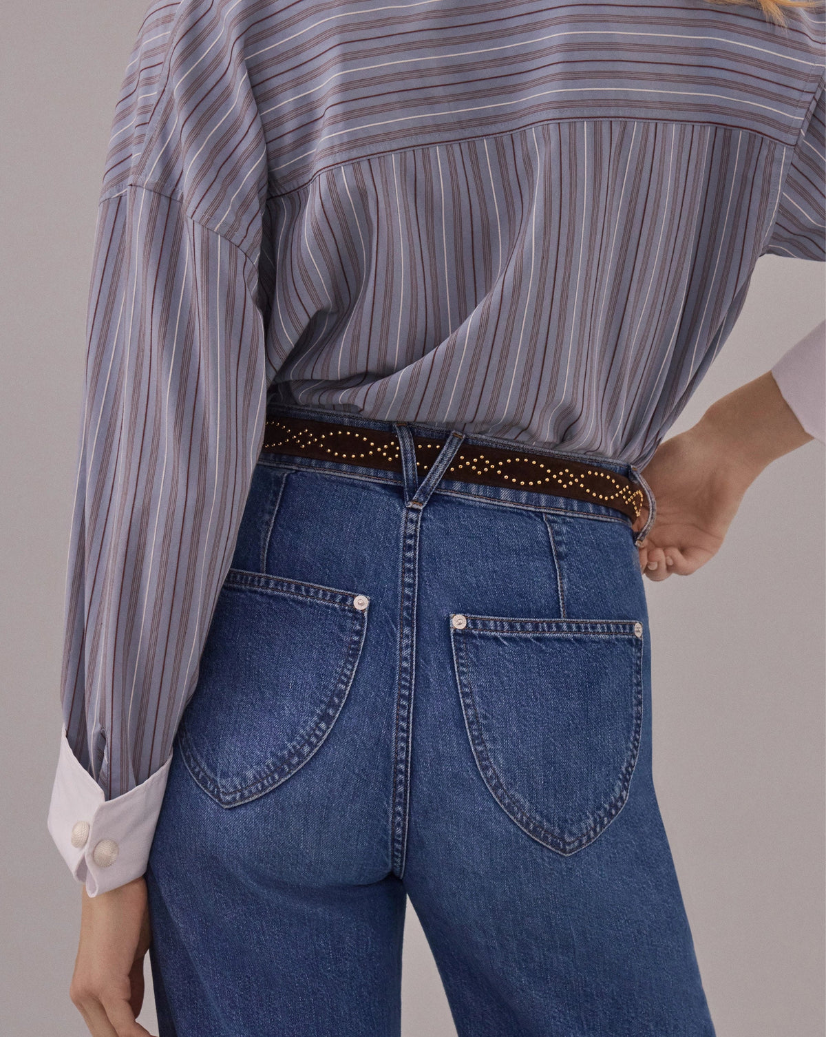 Veronica Beard | Grant Wide-Leg Jean in Blue Wash Denim Wanderer