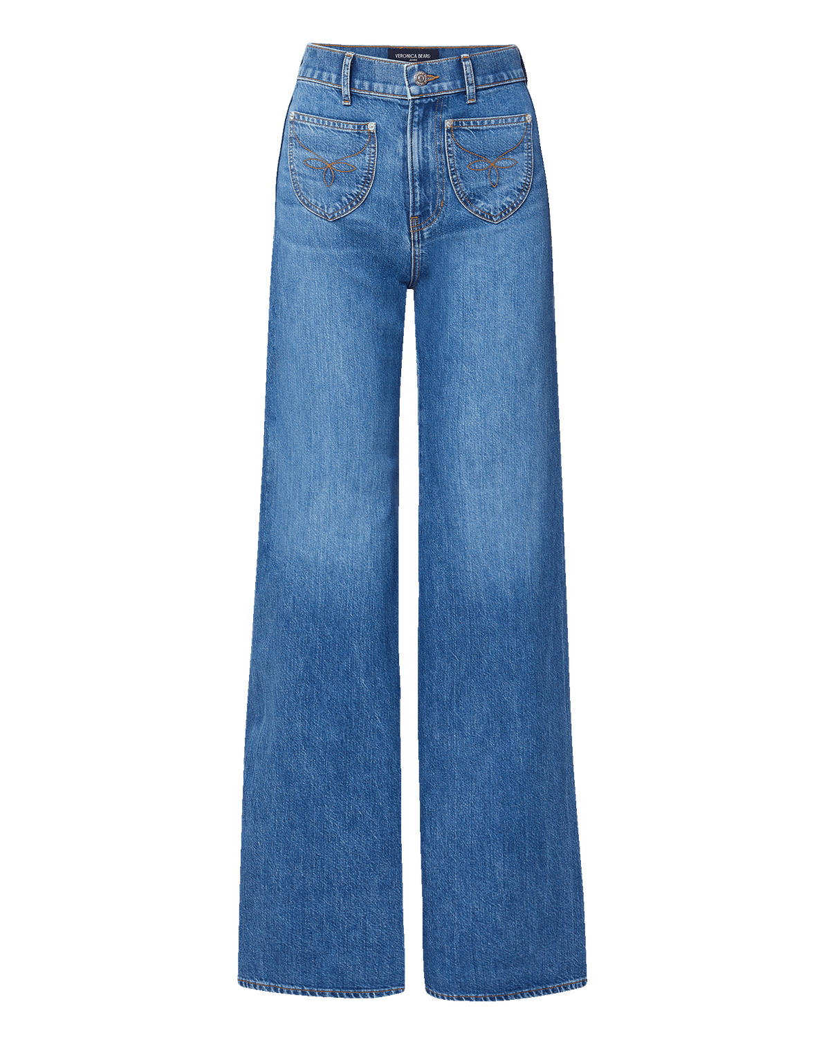 Veronica Beard | Grant Wide-Leg Jean in Blue Wash Denim Wanderer