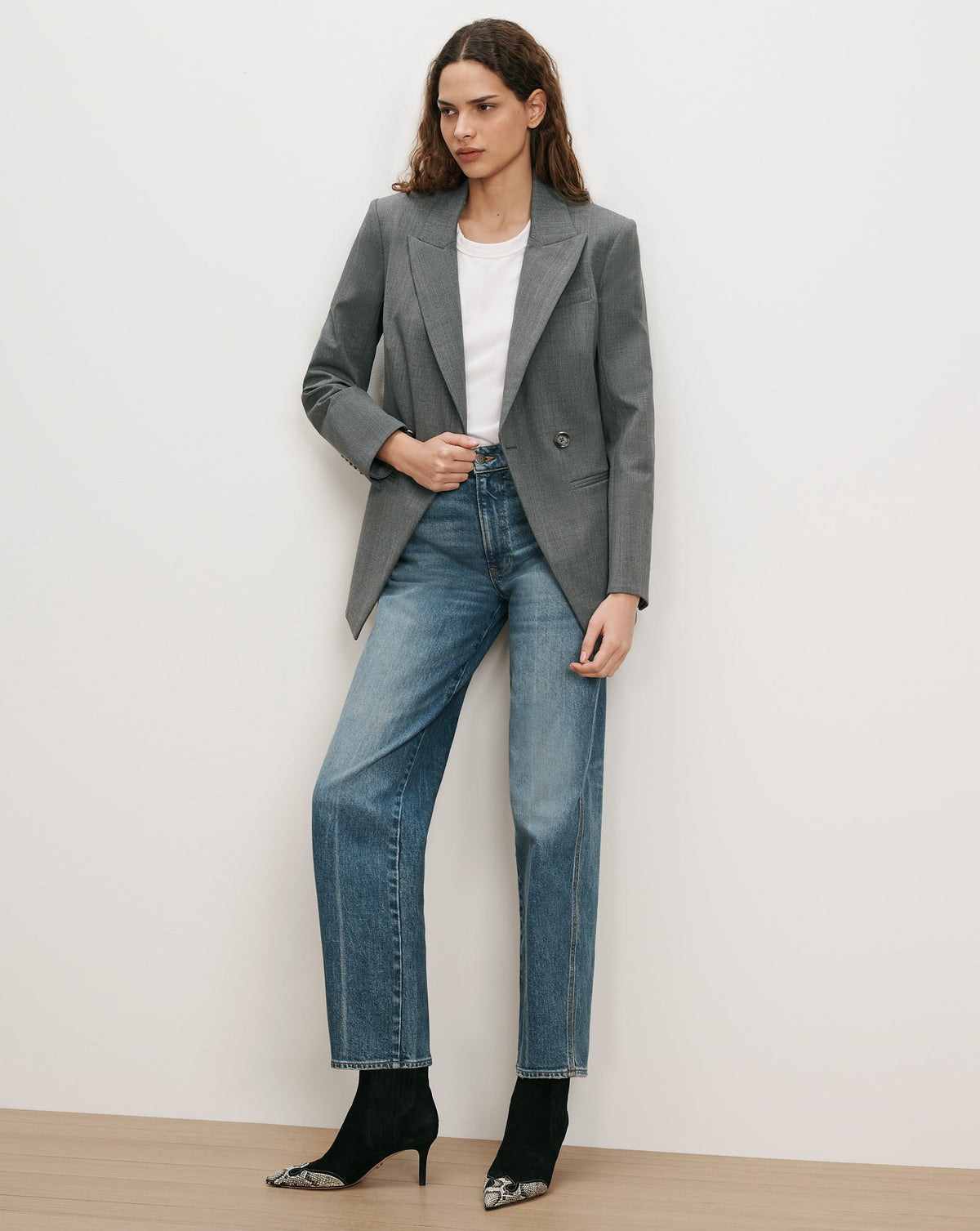 Veronica Beard | Harley Arc-Leg Jean in Blue Denim Memory Lane