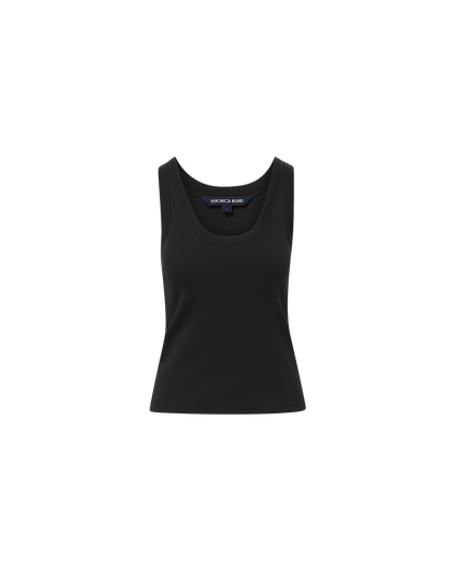 Veronica Beard | Birke Scoopneck Tank Top in Black Black