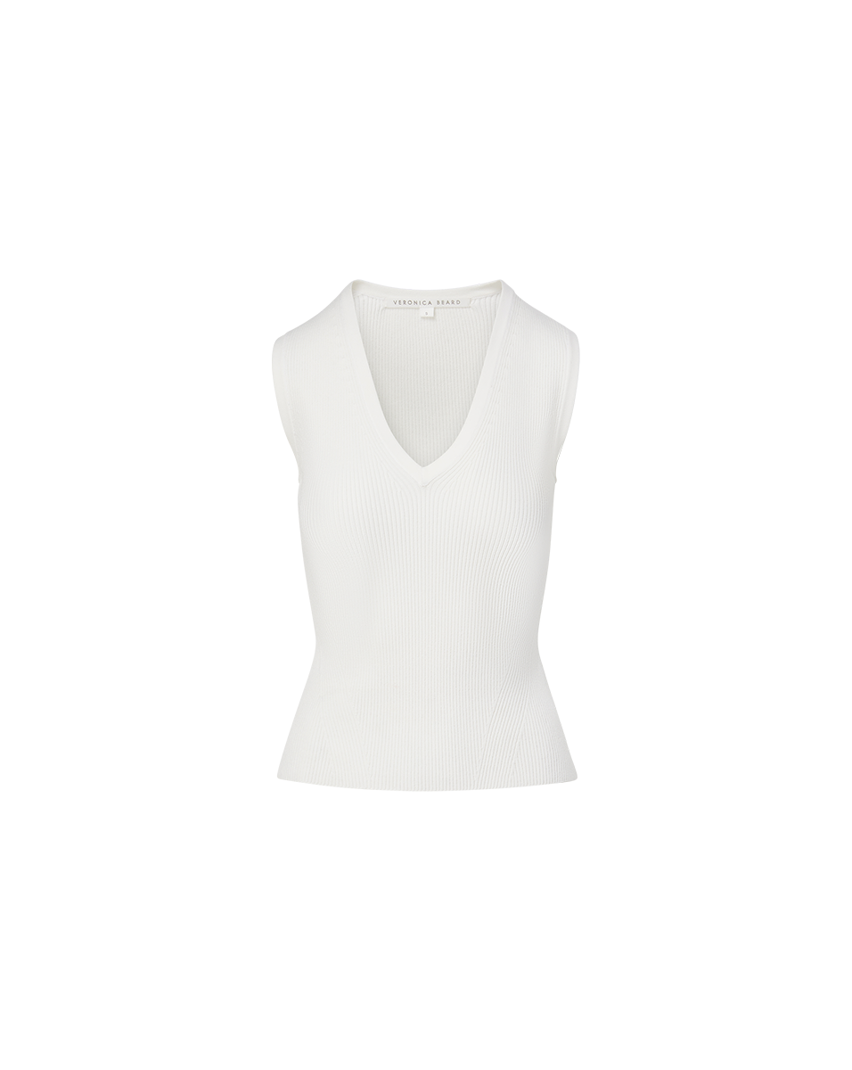 Veronica Beard | Sid Knit Tank Top in Off-White Off-White