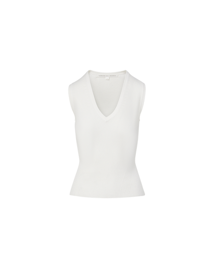 Veronica Beard | Sid Knit Tank Top in Off-White Off-White