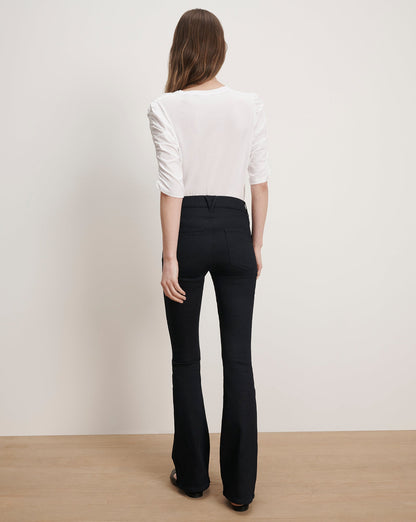 Veronica Beard | Waldorf Ruched-Sleeve Tee White