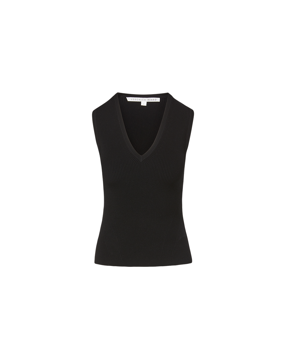 Veronica Beard | Sid Knit Tank Top in Black Black