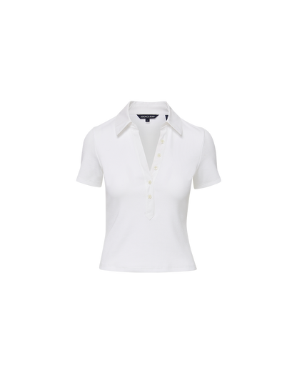 Veronica Beard | Kearney Button-Down Tee in White White
