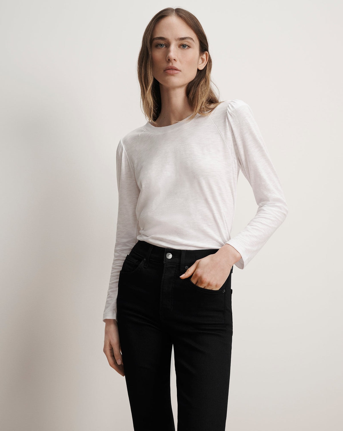 Veronica Beard | Mason Baseball Tee White