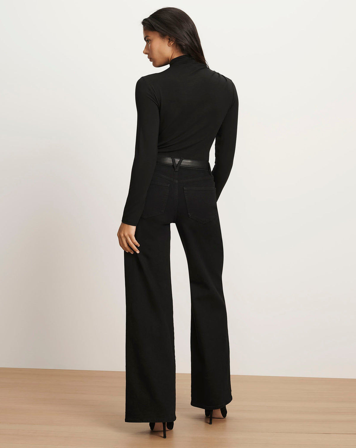 Veronica Beard | Mylie Turtleneck Top in Black Black