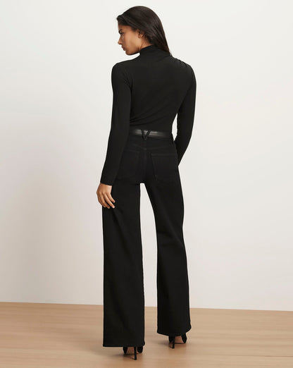 Veronica Beard | Mylie Turtleneck Top in Black Black