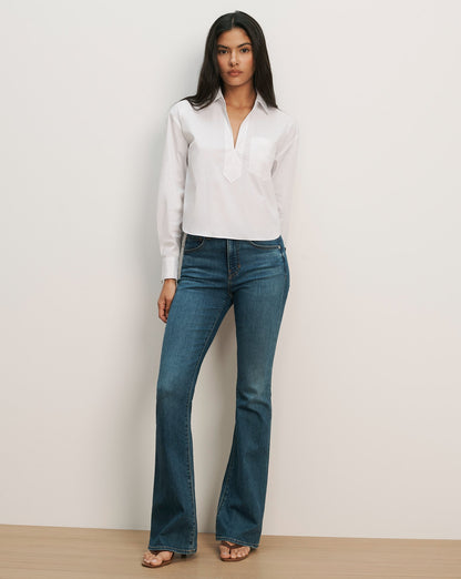 Veronica Beard | Khai Poplin Top in White White