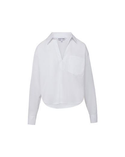 Veronica Beard | Khai Poplin Top in White White