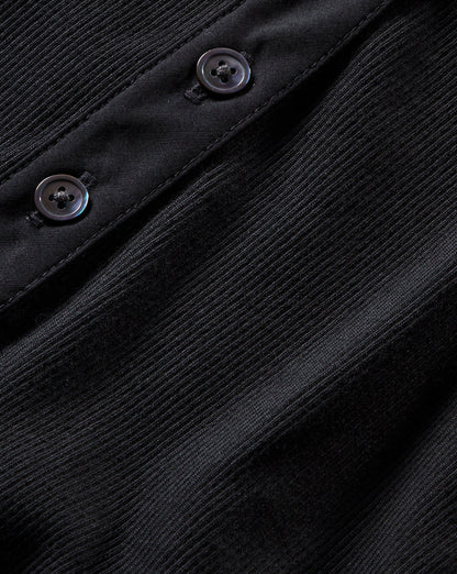 Veronica Beard | Kearney Button-Down Tee in Black Black