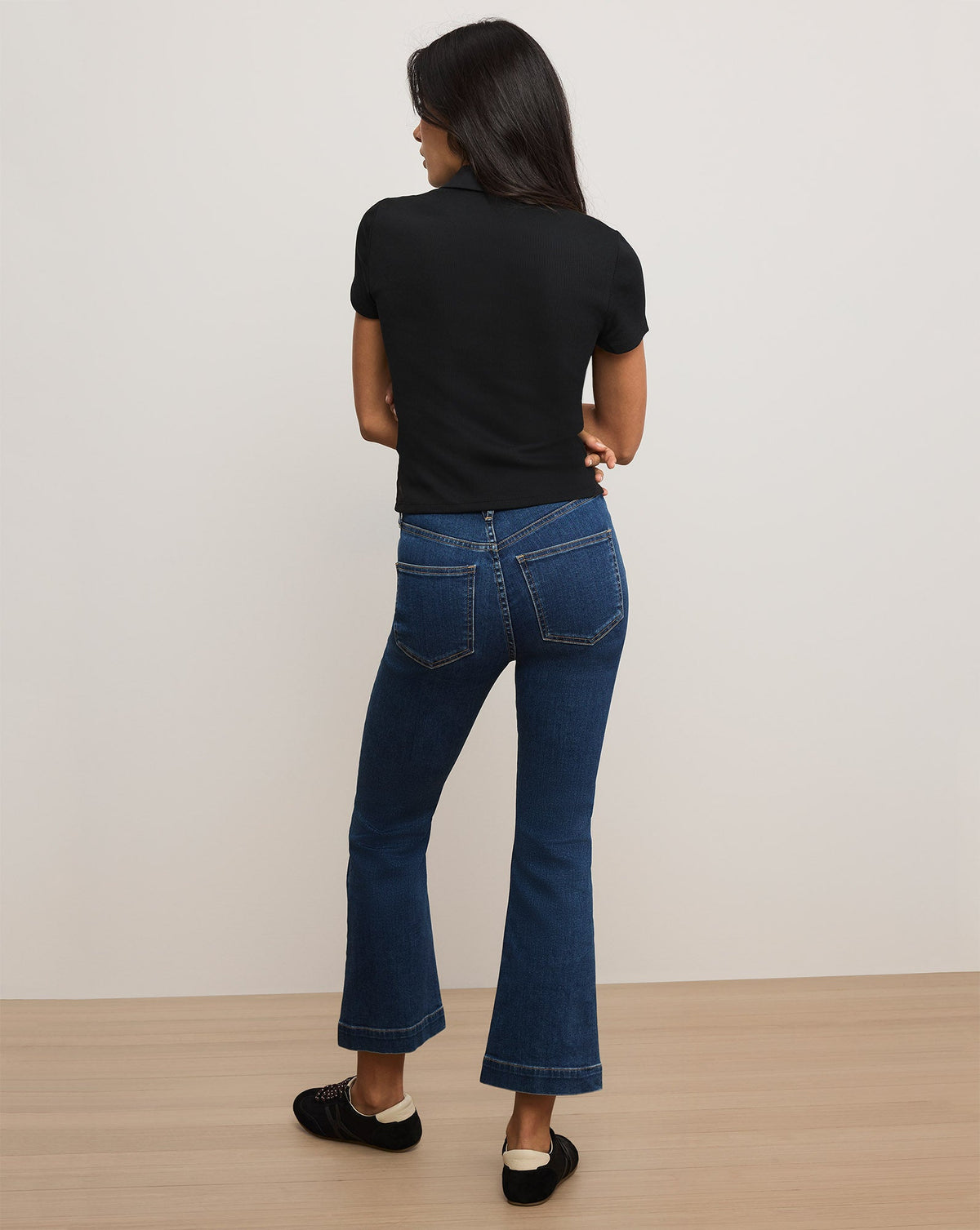 Veronica Beard | Kearney Button-Down Tee in Black Black