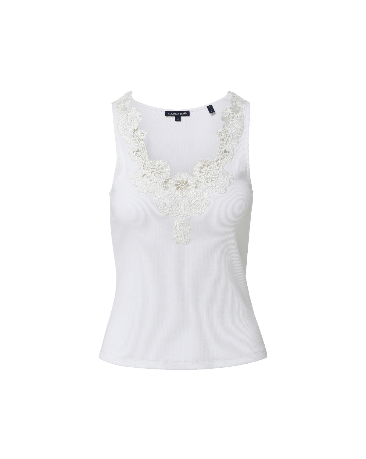 Veronica Beard | Narcisa Embroidered Tank Top in White White