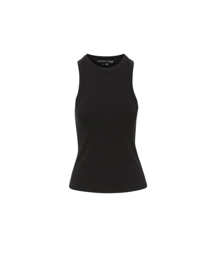 Veronica Beard | Jordyn Cropped Tank Top in Black Black