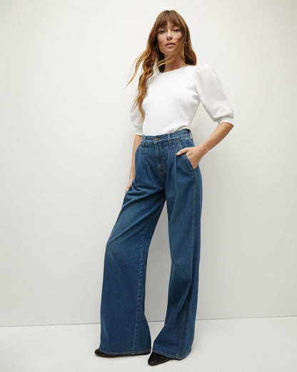 Veronica Beard | Coralee Crewneck Top in White White