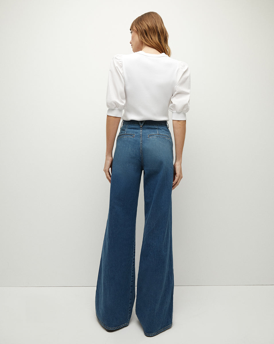 Veronica Beard | Coralee Crewneck Top in White White