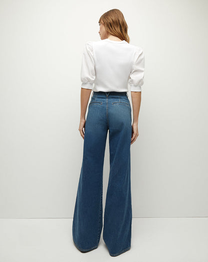 Veronica Beard | Coralee Crewneck Top in White White