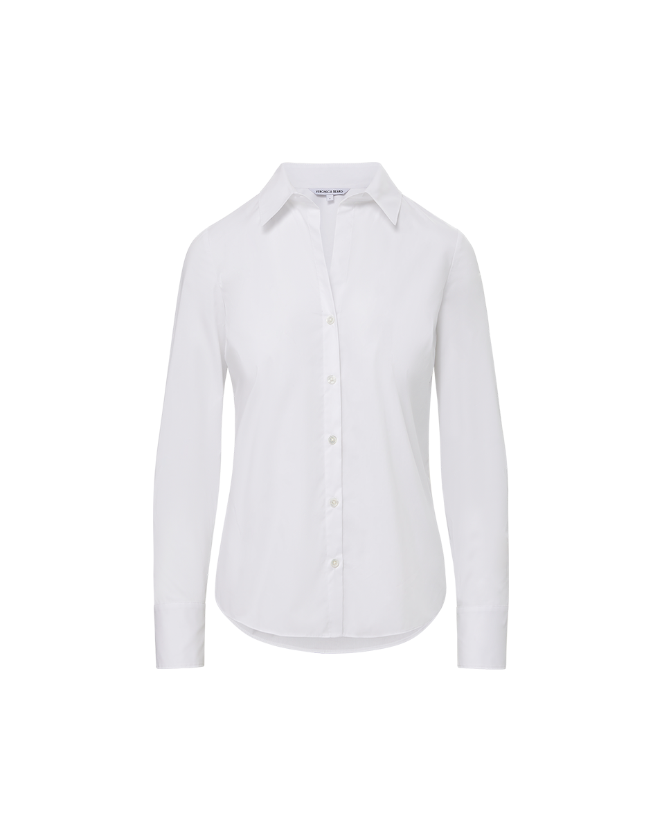 Veronica Beard | Amelia Cotton Button-Down Shirt in White White