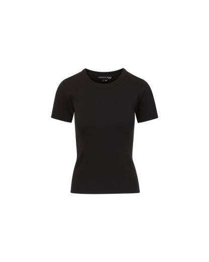 Veronica Beard | Pruitt Ribbed Tee in Black Black