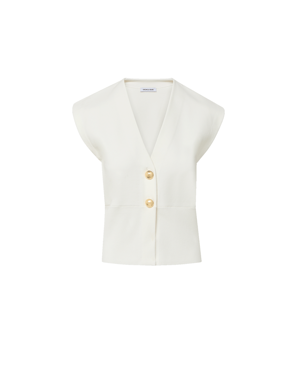 Veronica Beard | Isador Knit Vest in Off White Off-White
