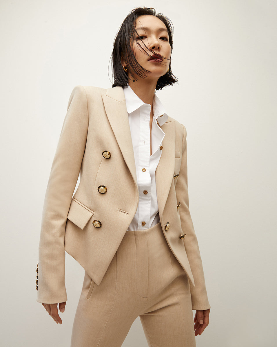 Veronica Beard | Libby Poplin Button-Down Shirt White