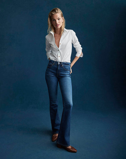 Veronica Beard | Libby Poplin Button-Down Shirt White