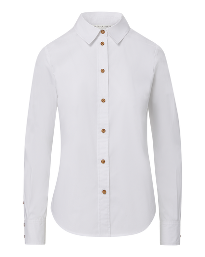 Veronica Beard | Libby Poplin Button-Down Shirt White