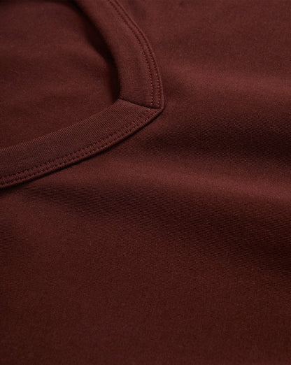 Veronica Beard | Devin V-Neck T-Shirt in Raisin Burgundy Raisin