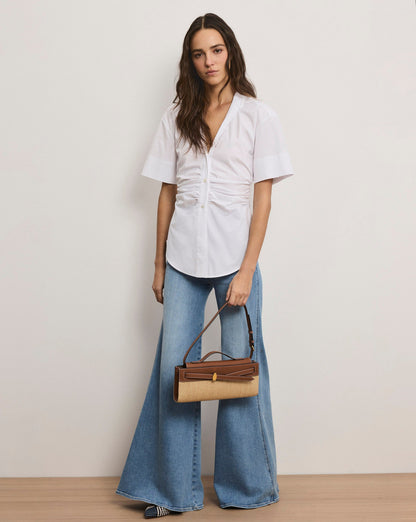 Veronica Beard | Davra Button-Down Shirt in White White