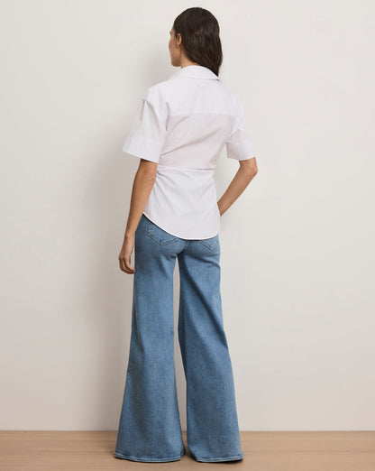 Veronica Beard | Davra Button-Down Shirt in White White