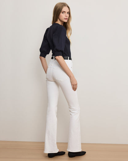 Veronica Beard | Coralee Puff-Sleeve Tee in Navy Navy