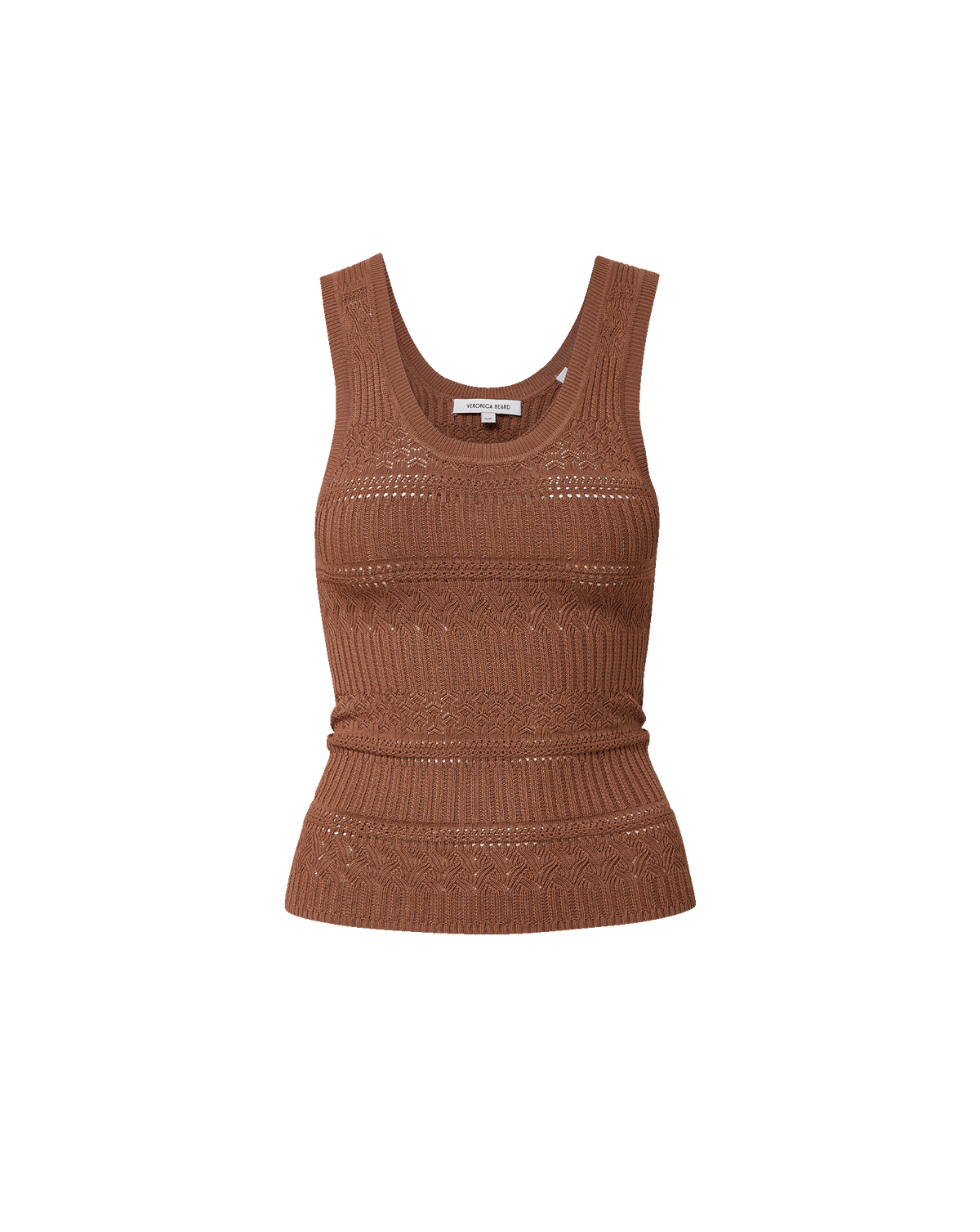 Veronica Beard | Sandra Knit Tank Top in Dark Nude Chai Chai