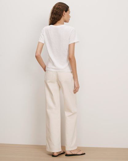 Veronica Beard | Carla Crewneck T-Shirt in White Cowgirl Print Multi/Cg Cowgirl