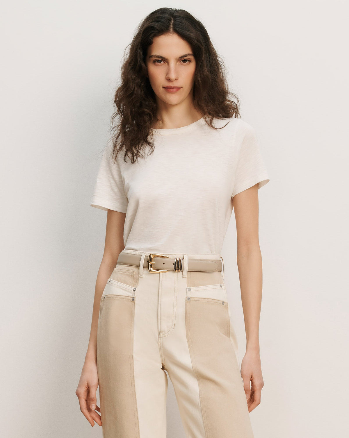Veronica Beard | Carla Crewneck T-Shirt in White White