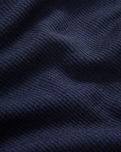 Veronica Beard | Alastair Merino Wool Pullover in Heritage Navy Melange Heritage Navy Melange