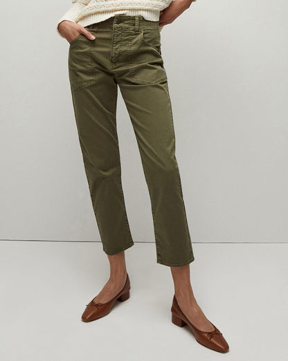 Veronica Beard | Arya Straight-Leg Pant in Army Army