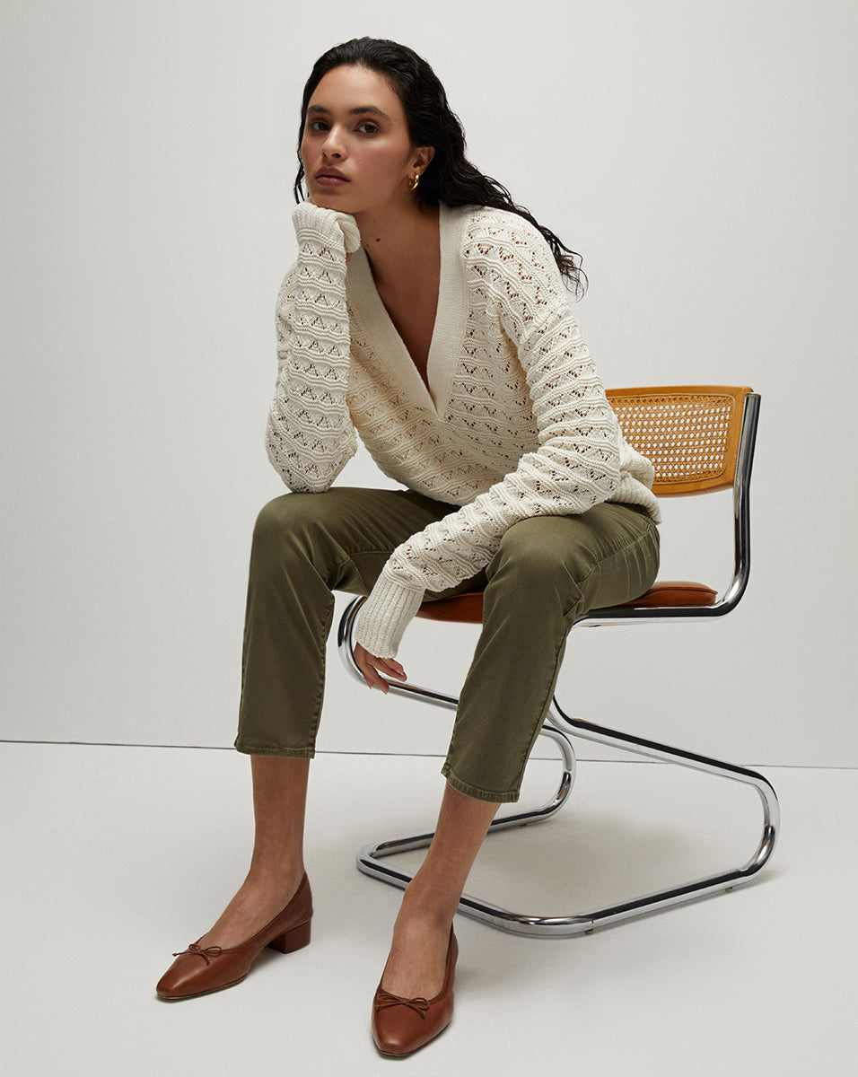 Veronica Beard | Arya Straight-Leg Pant in Army Army