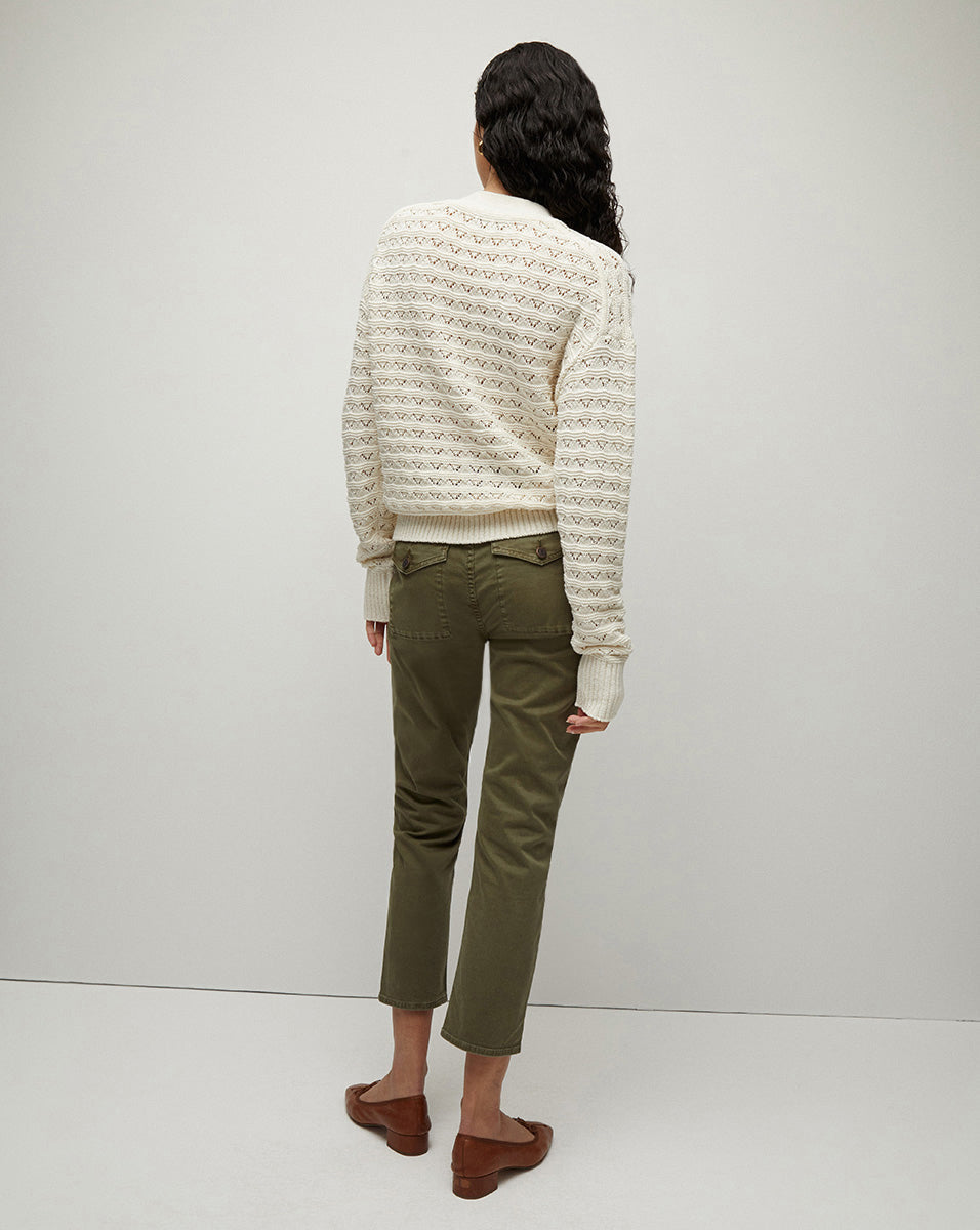 Veronica Beard | Arya Straight-Leg Pant in Army Army