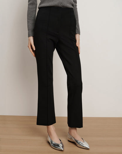 Veronica Beard | Kean Slim-Leg Cropped Pant in Black Black