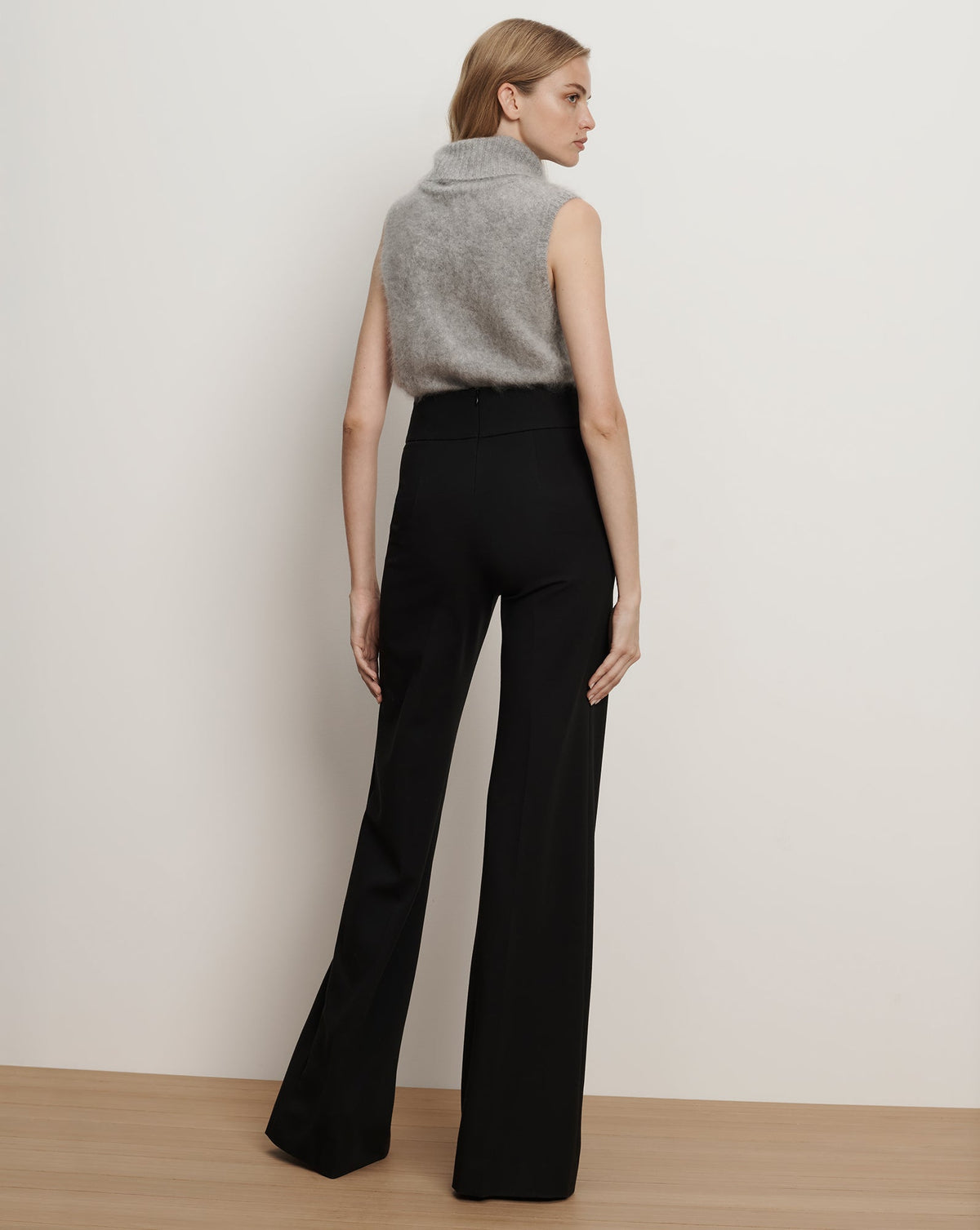 Veronica Beard | Kalinda Wide-Leg Ponte Pant in Black Black