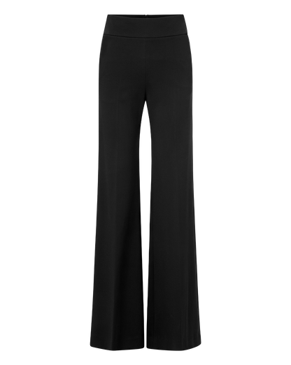 Veronica Beard | Kalinda Wide-Leg Ponte Pant in Black Black