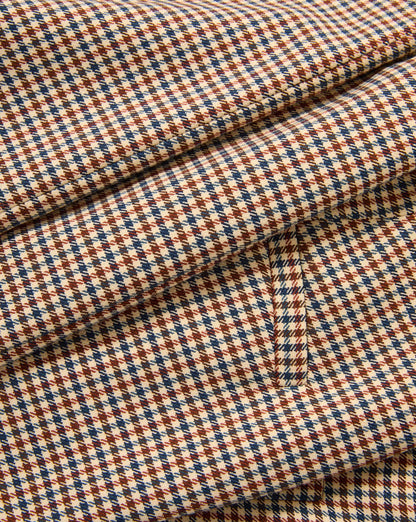 Veronica Beard | Arte Kick-Flare Pant in Rust/Navy Houndstooth Rust/Navy Multi