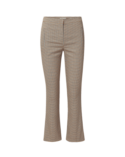 Veronica Beard | Arte Kick-Flare Pant in Rust/Navy Houndstooth Rust/Navy Multi